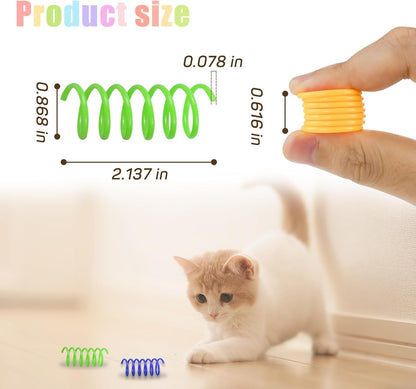 Andiker Cat Spring Toy, 12 Pc Colorful Cat Kicker Toys Interactive Cat Toys for Indoor Cats Swatting, Biting, Hunting to Kill Time and Keep Fit5