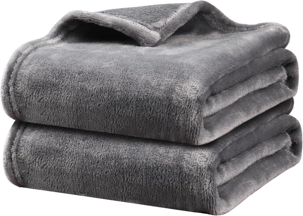 Onarway Dog Blanket Washable for Puppy: 4 Packs Dog Blankets 40”X28” | Fluffy Soft Small Throw for Cat Puppy Kitten Dogs - Fleece Pet Blankets for Bed Sofa Car and Indoor - Grey and Khaki8