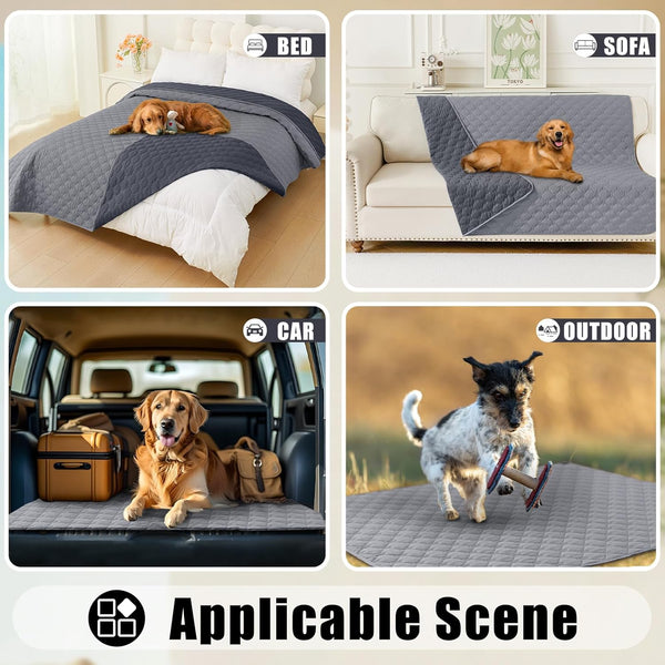 Smiry Waterproof Dog Bed Cover Blanket, Reversible Pet Blanket | Soft Reversible, Washable Leakproof Cats Dogs Couch Cover for Sofa, Couch, Furniture (30X70 Inch)7