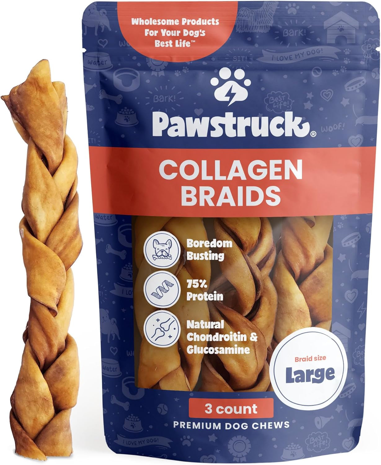 pawstruck-natural-large-10-13-beef-collagen-braids-for-dogs-long-lasting-rawhide-bully-stick-alternative-with-chondroitin-glucosamine-3-pack