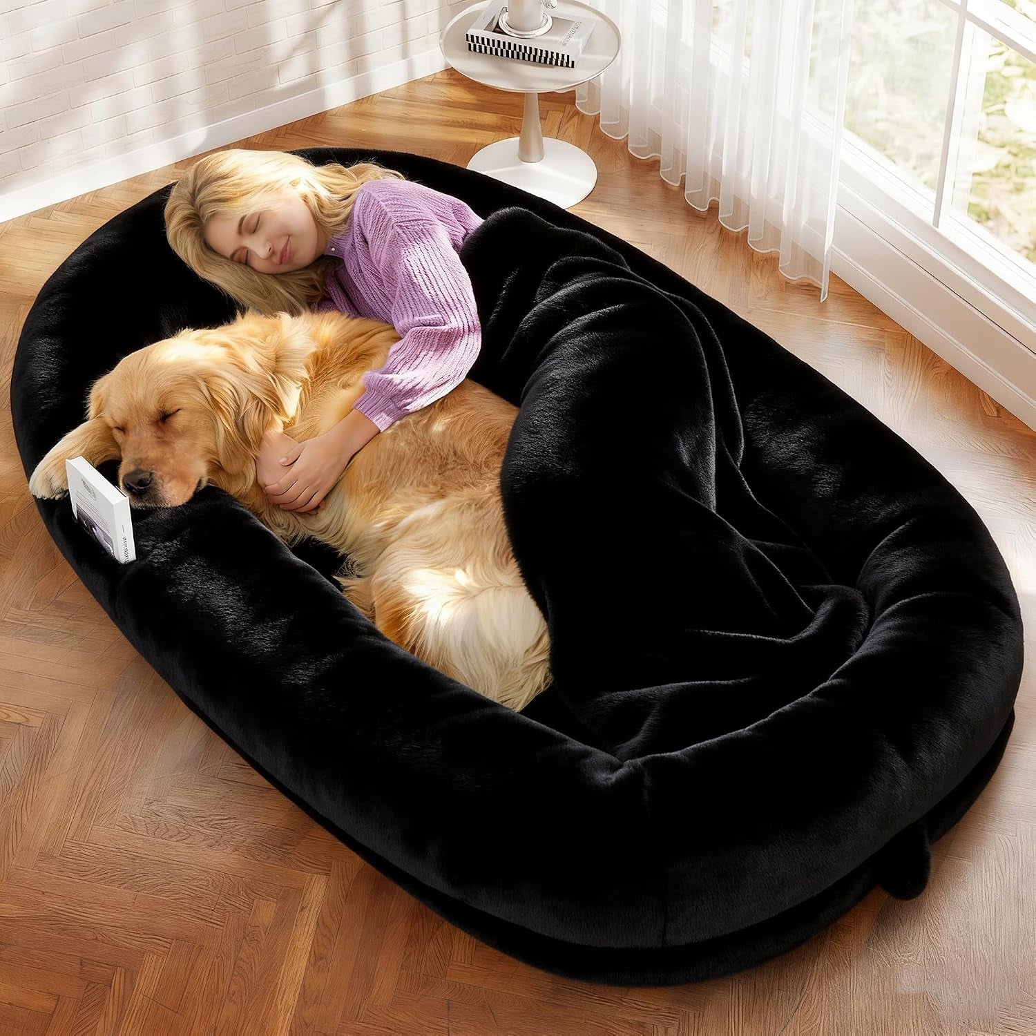 murago-human-dog-bed-for-adults-71x43x10-light-grey-long-human-size-dog-bed-removable-cover-orthopedic-design