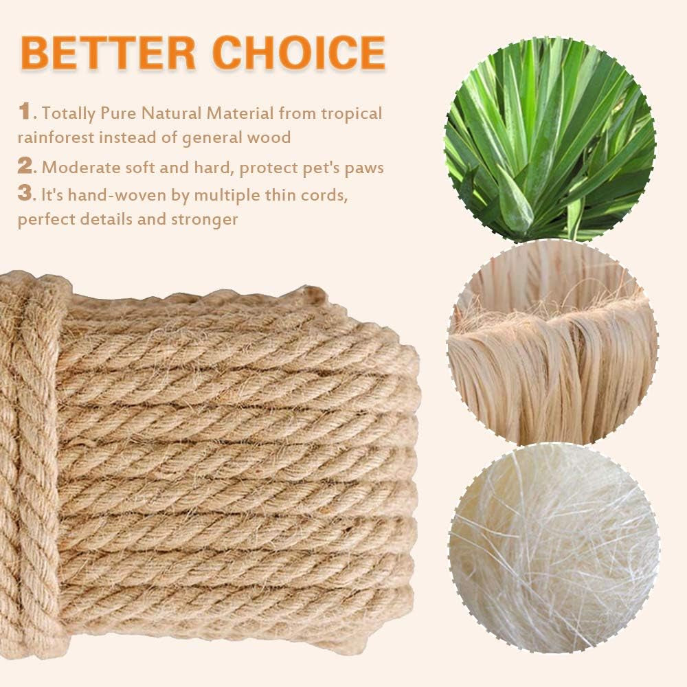 barelove-cat-scratching-post-replacement-4-pieces-cat-scratcher-cat-tree-replacement-parts-15-4-x-2-67-dia-7-87-x-2-67-dianatural-sisal-rope-cat-scratch-posts-include-m8-screws