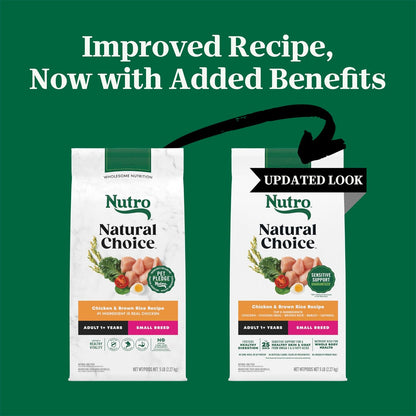Nutro Natural Choice Small Breed Dry Dog Food, Chicken & Rice, 5 Lb | Non-Gmo, Real Chicken #1 Ingredient, No Corn, Wheat, Soy, Omega-3 & 6 for Soft Shiny Coat, Supports Energy, Bones & Muscles2