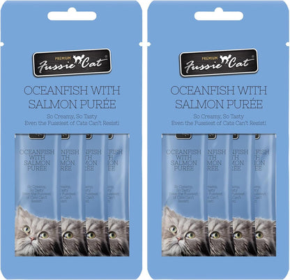 Fussie Cat, 0.5 Ounces Each, 50 Tubes, Ocean Fish Variety 10 Flavors11