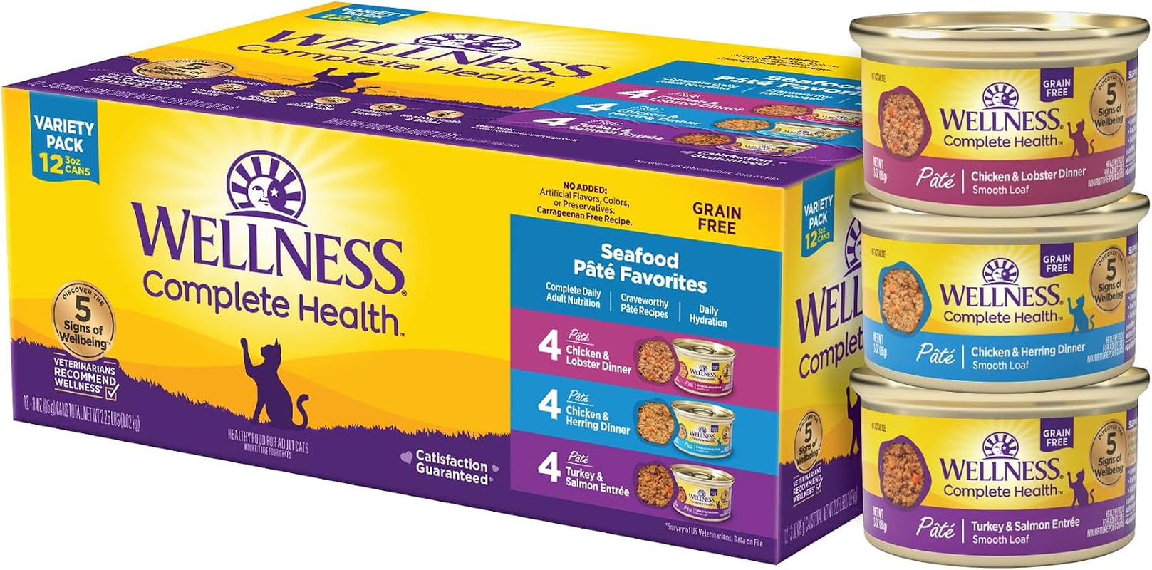 wellness-complete-health-pate-variety-pack-adult-canned-wet-cat-food-natural-protein-rich-grain-free-seafood-favorites-3-oz-pack-of-24-cans