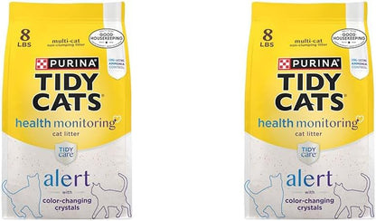 Purina Tidy Cats Tidy Care Alert Cat Health Monitoring Non Clumping Cat Litter with Silica Crystals - 8 Pound (Pack of 1)8