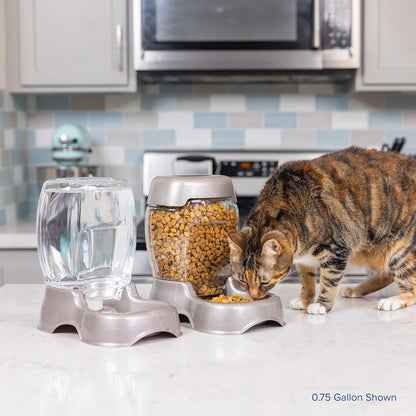 Petmate Pet Cafe Cat and Dog Gravity Water Dispenser - Water Bowl for Cats and Dogs, USA Made, 0.75 GAL, Pearl Gray7
