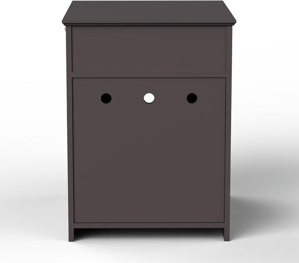 Espresso Wooden Cat Litter Box Enclosure with Drawers - Stylish Nightstand & Side Table7