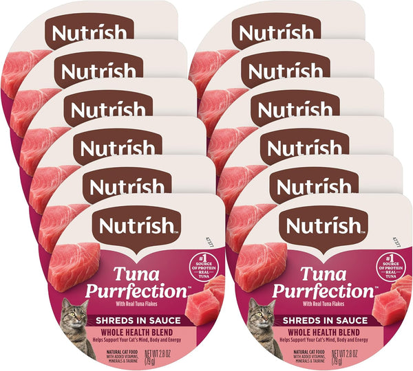 Nutrish Ocean Lover'S Wet Cat Food Variety Pack, 2.8 Oz. Cup (Rachael Ray) | Includes 12 Cups of Three Grain Free Recipes: Fisha-A-Licious, Chicken & Shrimp Pawttenesa and Tuna Purrfection15