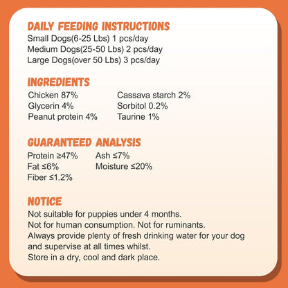 Pawmate Dog Treats Chicken Jerky Rings, Rawhide-Free Grain-Free Real Dried Tenders Natural Chicken Breast Dog Chewy Training Snacks for Small Medium Large Dogs Large Pack, 10.6 Oz7