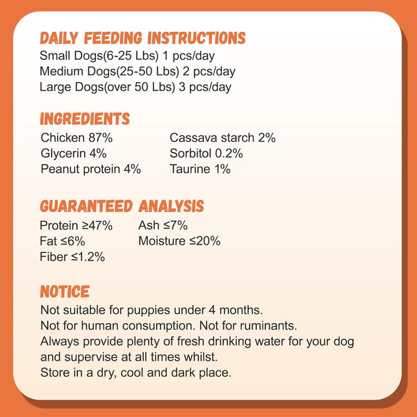 Pawmate Dog Treats Chicken Jerky Rings, Rawhide-Free Grain-Free Real Dried Tenders Natural Chicken Breast Dog Chewy Training Snacks for Small Medium Large Dogs Large Pack, 10.6 Oz7