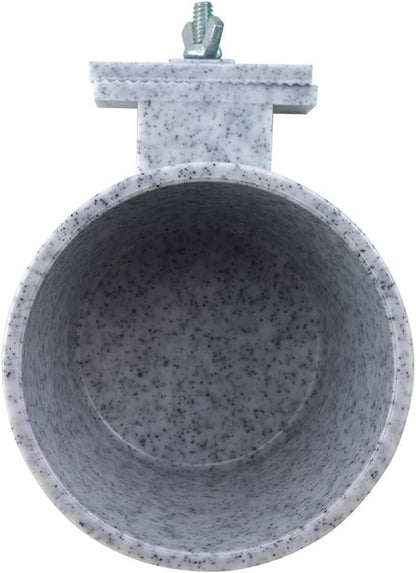 Lixit® Kennel Cage Food or Water Bowl - Non Spill Hanging Removable Dog Crate Bowls - Carrier Water Food Bowl for Dogs or Cats - Attaches to Cage for Convenient Feeding and Drinking (Gray, 10 Ounce)2
