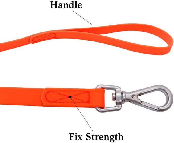 Waterproof Dog Training Leash 50FT 30FT 15FT 10FT 5FT Heavy Duty Recall Long Lead for Large Medium Small Dogs (30FT, Orange)2