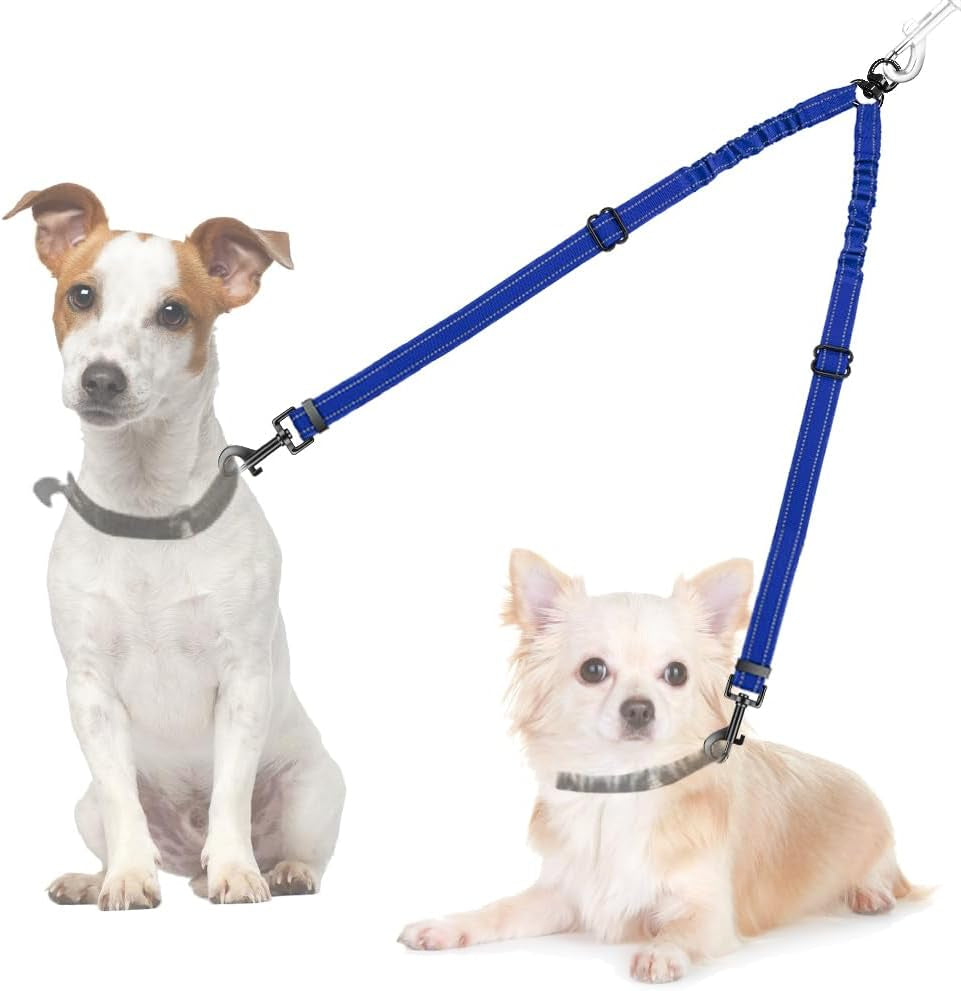 autowt-double-dog-leash-no-tangle-360-swivel-rotation-reflective-lead-attachment-adjustable-length-dual-two-dogs-lead-splitter-comfortable-shock-absorbing-walking-training-for-2-dogs
