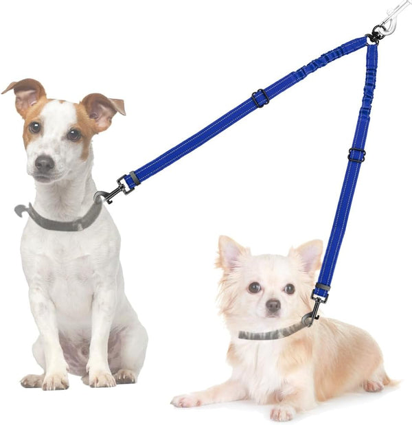 AUTOWT Double Dog Leash, No Tangle 360°Swivel Rotation Reflective Lead Attachment Adjustable Length Dual Two Dogs Lead Splitter, Comfortable Shock Absorbing Walking Training for 2 Dogs14