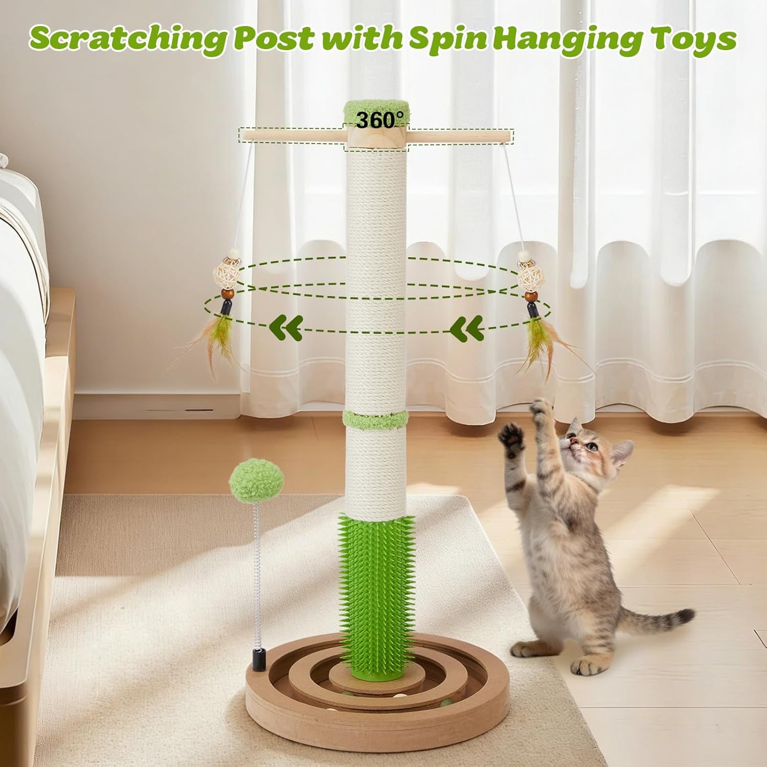 cat-scratching-post-26-tall-scratch-post-with-hanging-toy-for-indoor-cats-sisal-cat-scratcher-post-with-grooming-brush-double-layer-interactive-wooden-ball-track-for-small-cats-and-kittens-play