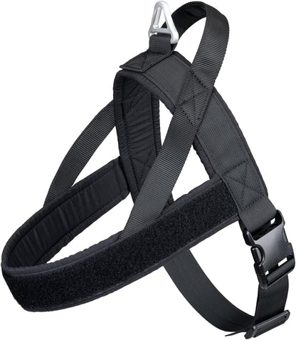 EXCELLENT ELITE SPANKER No Pull Dog Harness Padded Military Patrol Vest Adjustable Nylon Small Service Walking Dog Harness with Handle for Training Running(Blk-M) | Military Dog Harness,Cordura Nylon,Adjustable,Walking,Hiking,Training,Running,For Small Medium Large Dogs1