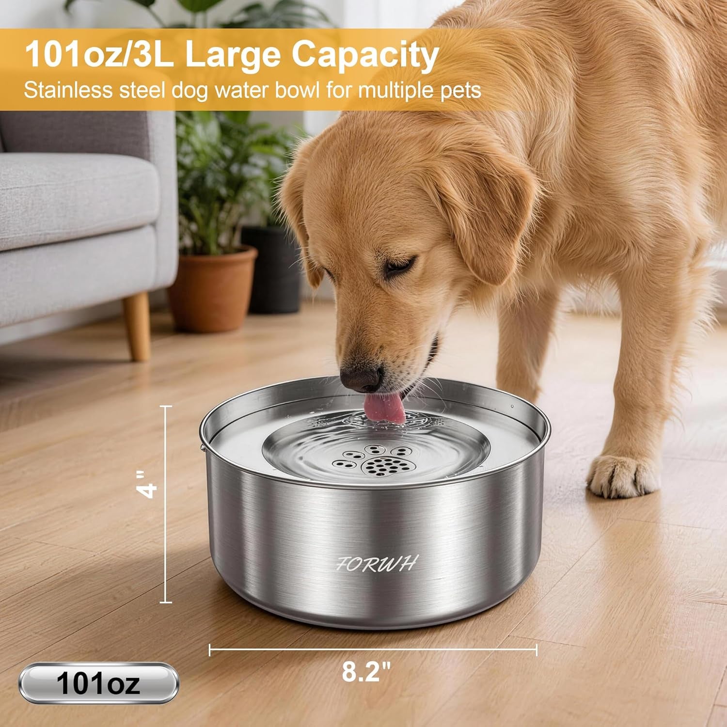 304-stainless-steel-dog-water-bowl-no-spill-101oz-3l-large-capacity-pet-water-dispenser-with-floating-disk-non-slip-slow-drink-feeder-for-cat-anti-gulping-splash-proof-for-travel-car-home