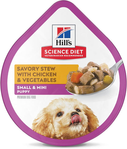 Hill'S Science Diet Puppy Small & Mini Wet Dog Food | #1 Veterinarian Recommended, Chicken & Vegetables, 3.5 Oz. Trays, 12-Pack1