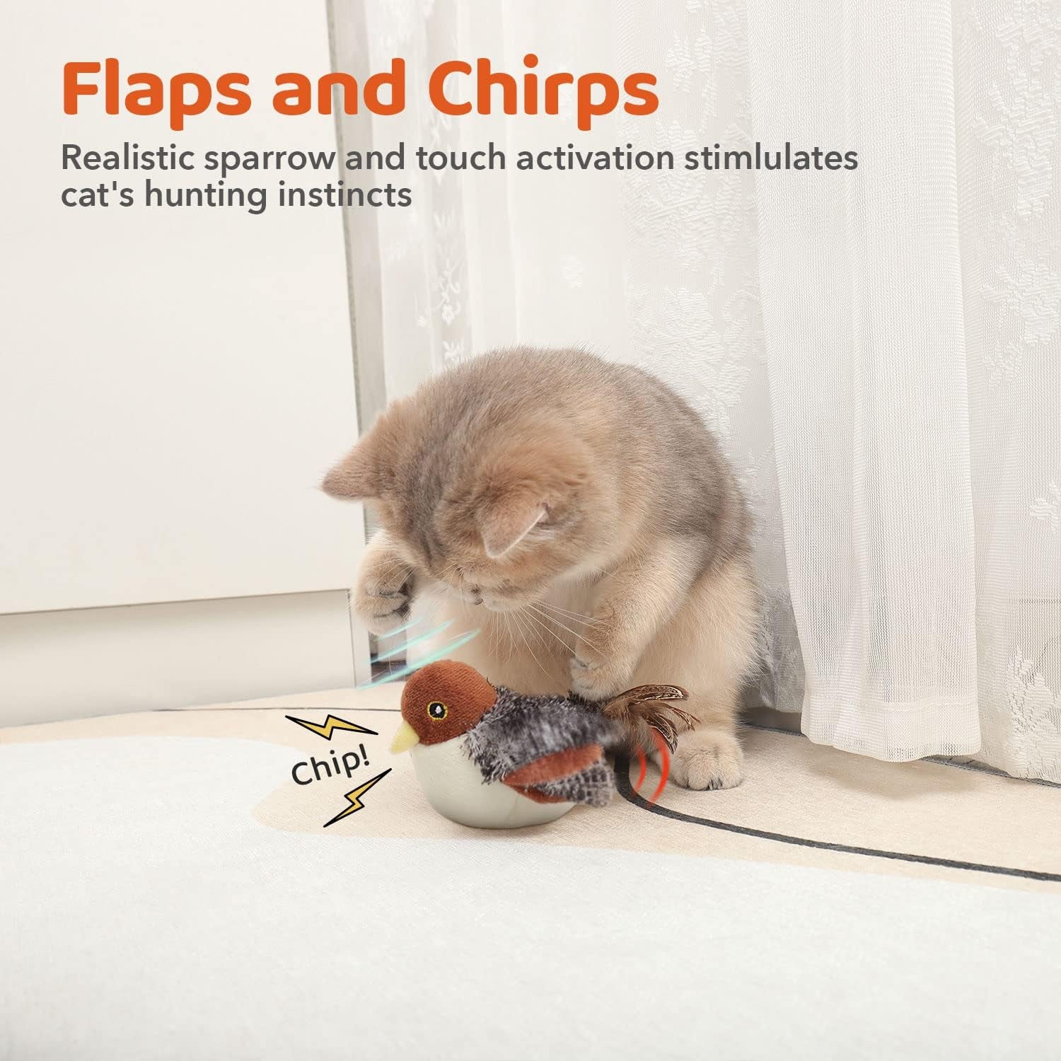 potaroma-cat-toys-rechargeable-flapping-bird-sparrow-lifelike-chirp-tweet-touch-activated-kitten-toy-interactive-cat-exercise-toys-for-all-breeds-cat-kicker-catnip-toys-4-0-inches-touch-activated-interactive-kitten-exercise-for-all-breeds-with-catnip-4-0-inches