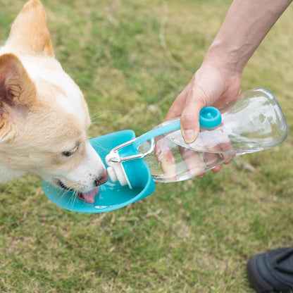 Lumoleaf Dog Water Bottle for Walking, Portable Pet Water Dispenser with Foldable Leaf Bowl – Lightweight Travel Bottle for Small & Medium Dogs, 20 Fl Oz2