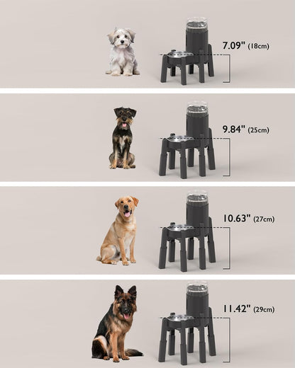 CZPET Dog Water Dispenser Stand, Pet Automatic Feeder Holder, Stand Only | Elevated Pet Water & Food Bowl for Medium Dogs, Stable and Anti-Slip Raised Bowl5
