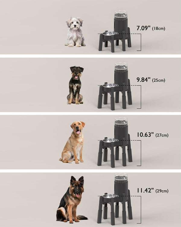 CZPET Dog Water Dispenser Stand, Pet Automatic Feeder Holder, Stand Only | Elevated Pet Water & Food Bowl for Medium Dogs, Stable and Anti-Slip Raised Bowl5