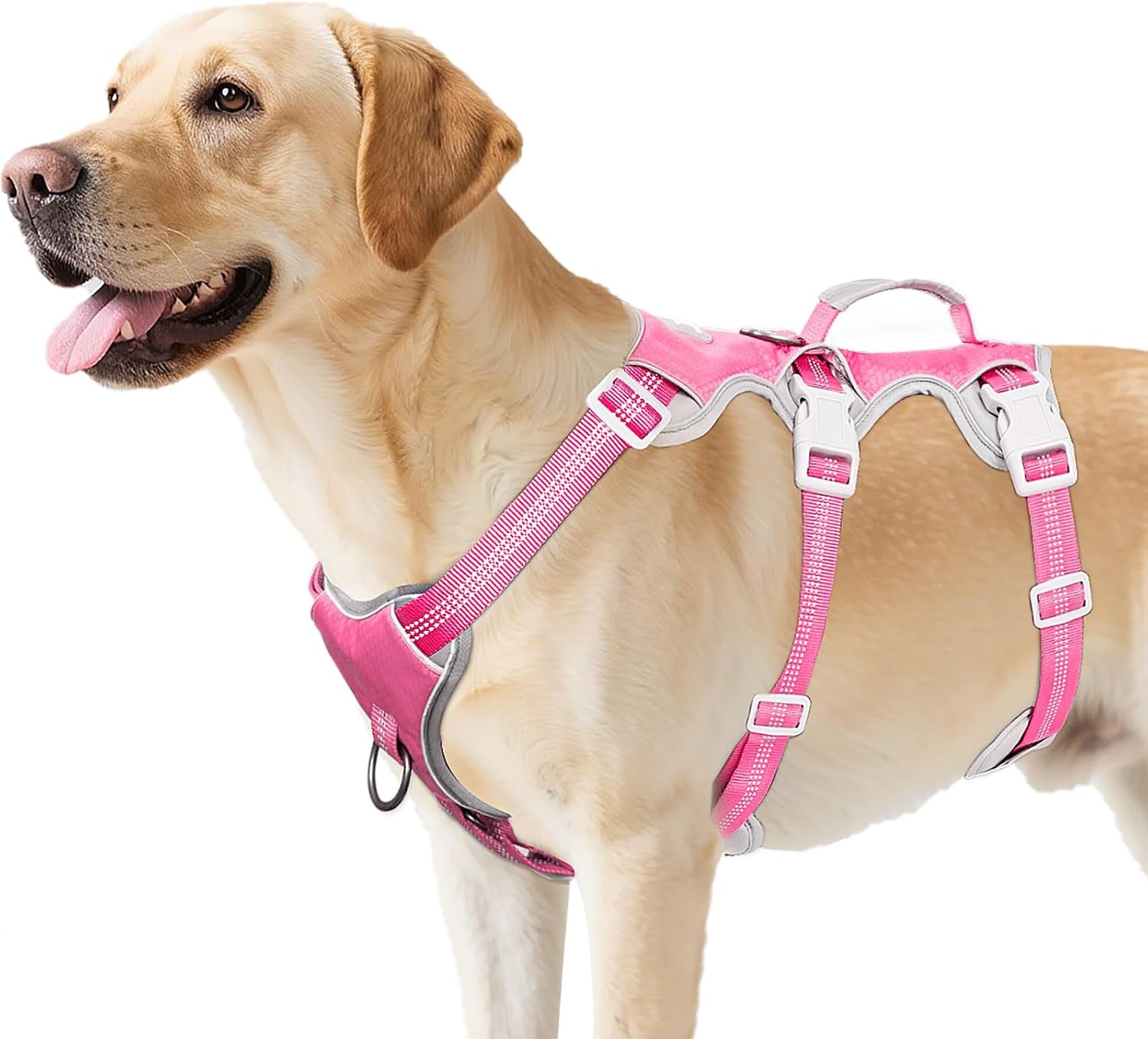 huntboo-escape-proof-dog-harness-escape-artist-harness-reflective-harness-with-padded-handle-breathable-durable-adjustable-vest-for-medium-dogs-walking-training-and-running-gear-blue-m