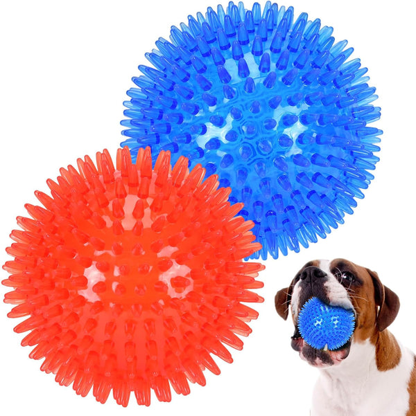 Petizer 6 Pack 2.5” Squeaky Dog Toy Balls, Floating Dogs Pool Balls, Spiky Dog Balls, Durable Interactive Fetch Toys for Puppy, Dog Chew Toys for Teething (2.5", Small Dog)12