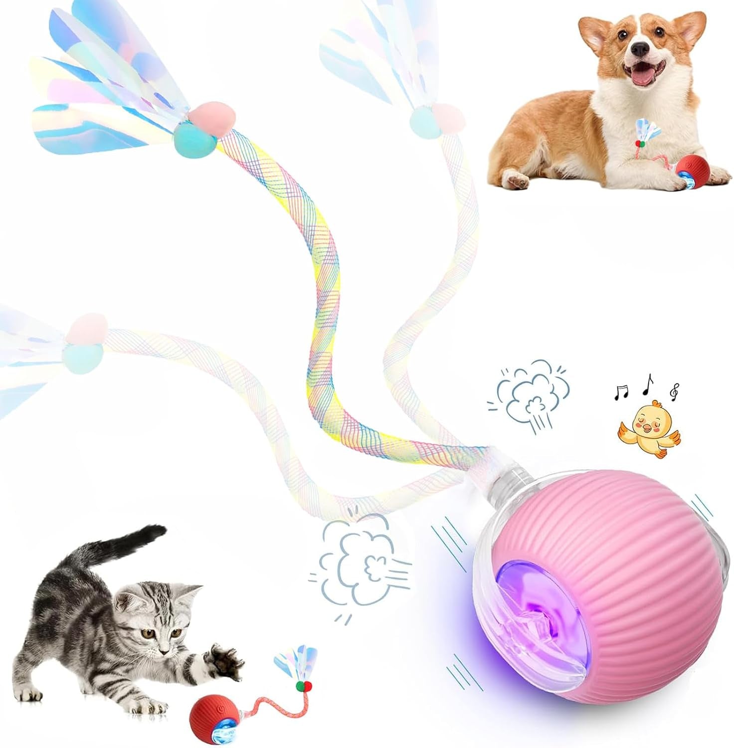 2-packs-speed-2-0-tail-interactive-cat-toys-for-indoor-cats-chirping-motion-activate-cat-toy-smart-kitten-rolling-ball-moving-ball-toys-rechargeable-dog-cats-bal-l-for-enrichment-exercise