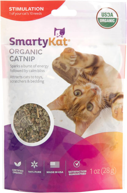 Smartykat Natural Catnip Canister, 100% Natural Cat Nip for Cats, Premium Dried Catnip for Indoor Cats, Positive Training Aid for Play and Exercise, Resealable Shaker Bottle, 2 Ounces10