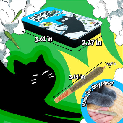 LIT LABS Catnip Joint - 5 Organic Pre-Rolls Papers to Fix a Bad Cattitude - Funny Cat Toy for Indoor Cats with Existential Dread5