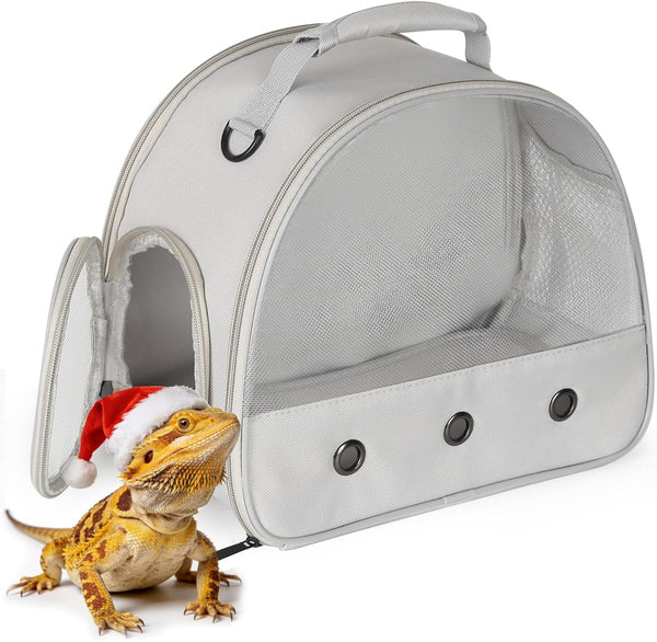 Bearded Dragon Travel Carrier,Lizards Carrier, Small Animal Travel Carrier for Sugar Glider Hedgehog Rat Parrot Bird Guinea Pig, Portable Guinea Pig Travel Bag for 221