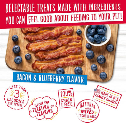 Charlee Bear Crunch Grain Free Dog Treats, Bacon and Blueberry, 8 Ounce Resealable Bag, Low Calorie Training Treats for Dogs, Limited Ingredient, Healthy, Crunchy Dog Snacks, Made in USA5