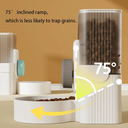 Pet Dog Cat Hanging Automatic Feeder and Water Dispenser Set, 2-In-1 Gravity Pet Food & Water Bowl for Cage, No-Spill Small Dog Rabbit Food Dispenser (Green)5