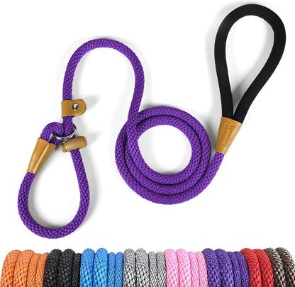 Lynxking Dog Leash Slip Lead 5 6 8 FT Dog Training Leash Strong Heavy Duty Rope No Pull Training Lead Leashes for Dogs11