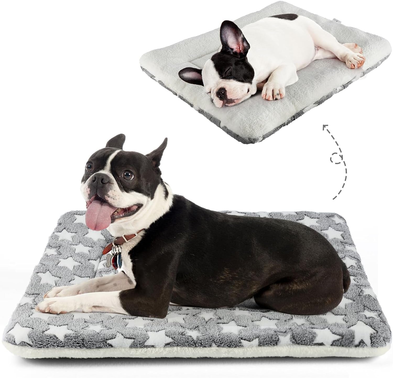 mora-pets-dog-crate-pad-ultra-soft-pet-bed-with-cute-star-print-washable-mat-for-large-medium-small-dogs-reversible-fleece-kennel-liner-cat-bed-23-x-18-inch-brown