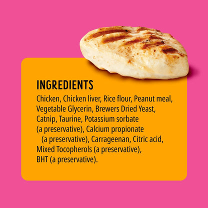 Bonkers Nibble Sticks Soft & Meaty Tender Chicken Flavor Cat Treats, 5 Sticks (Pack of 20)6