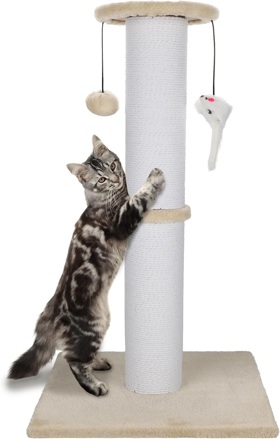 34-inch-tall-cat-scratching-post-for-large-cats-stable-base-gray-heavy-duty-cat-scratcher-extra-tall-thick-post-soft-natural-cotton-rope-hanging-interactive-cat-toys-indoor-cat-furniture