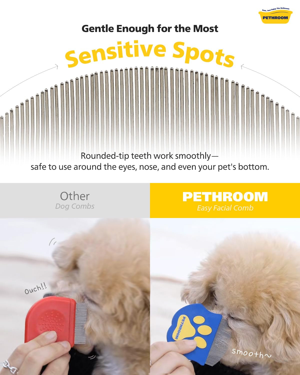 pethroom-professional-eye-comb-for-pets-stainless-steel-tear-stain-remover-gentle-round-head-grooming-tool-for-cats-dogs-compact-portable-for-eye-gunk-removal