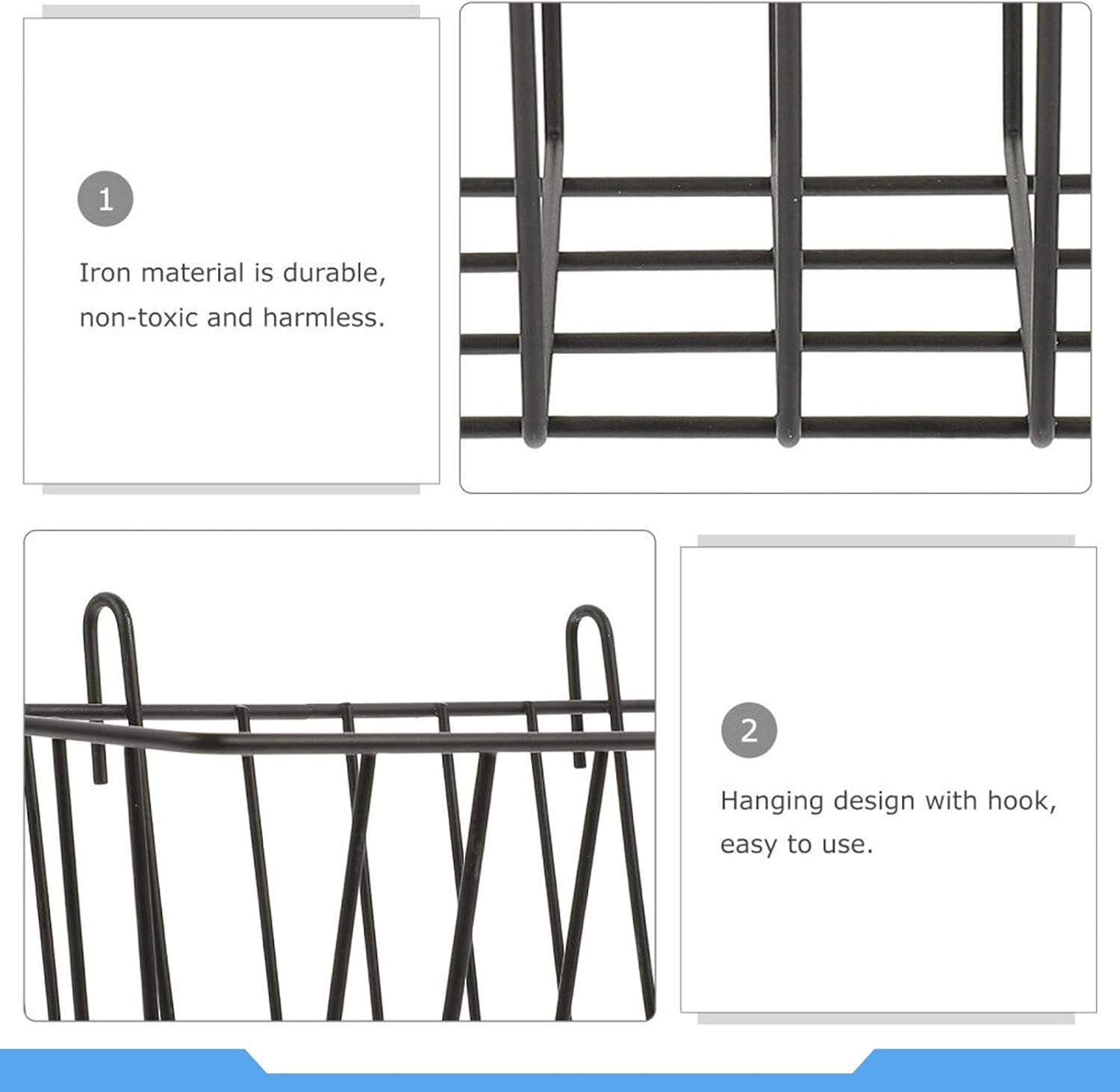 hay-feeder-for-rabbit-guinea-pig-bunny-chinchilla-heavy-duty-metal-frame-hay-feeder-small-animal-basket-with-hook-metal-grass-holder-black