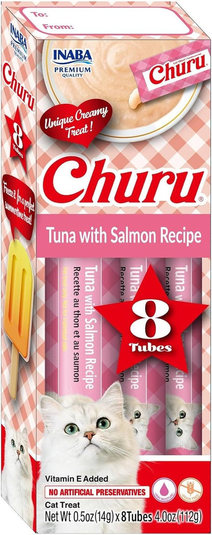 INABA Churu Lickable Purée Natural Cat Treats Gift Box - Chicken Recipe, 8 Tube Gift Box17