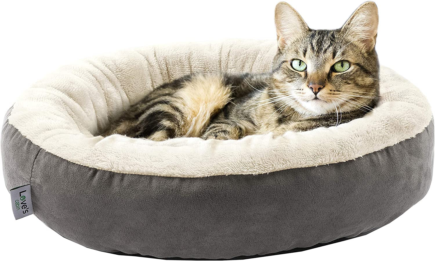 loves-cabin-round-donut-cat-and-dog-cushion-bed-20in-bed-for-cats-or-small-dogs-anti-slip-water-resistant-bottom-super-soft-durable-fabric-pet-beds-washable-luxury-cat-dog-bed-gray