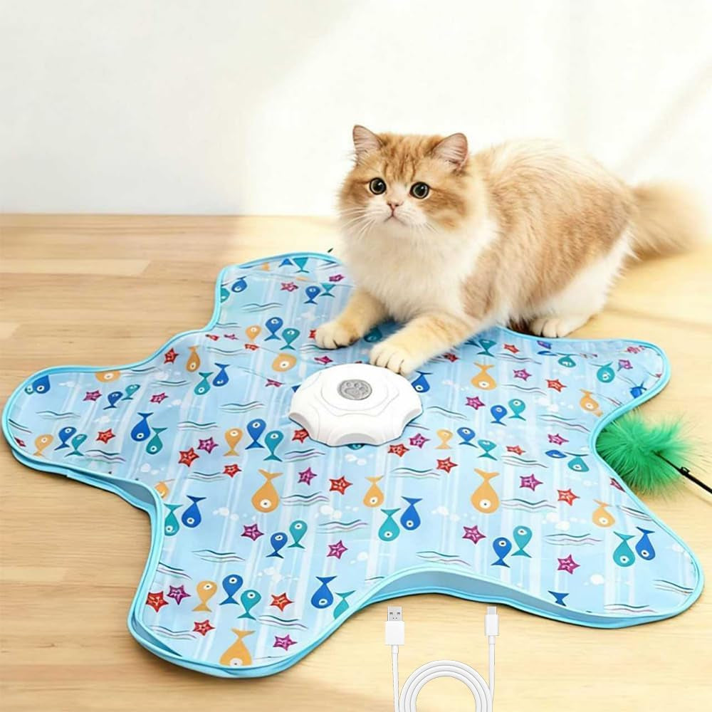 rechargeable-automatic-cat-toy-3-mode-touch-activated-interactive-toy-with-random-motion-concealed-feather-squeaky-sound-for-indoor-cats-kittens-blue