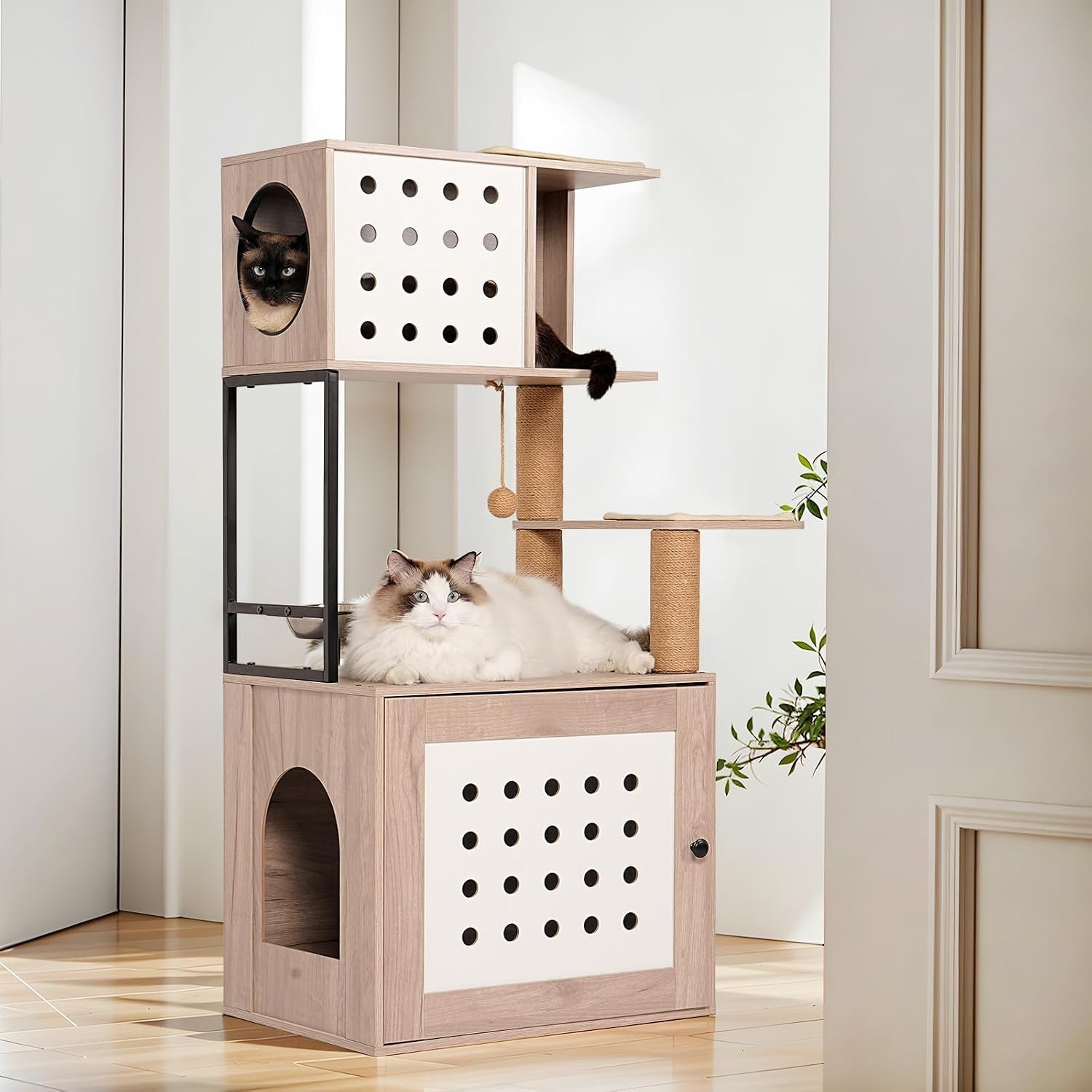 cat-tree-litter-box-enclosure-modern-all-in-one-indoor-cats-tower-with-large-platform-cat-condo-with-wood-house-food-station-hammocks-23-6