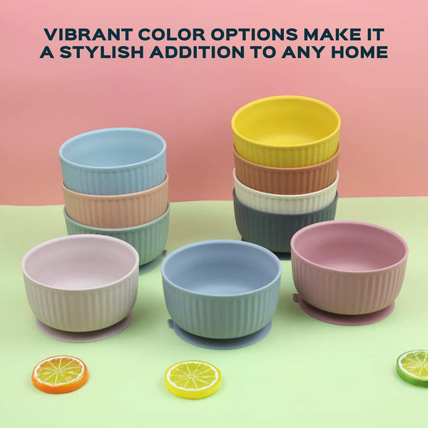 Cat Bowls with Suction Cup 13 Oz — Elevated Silicone Pet Dish with Non-Slip Bottom for Dry Food, Wet Food and Water (Light Grey)9