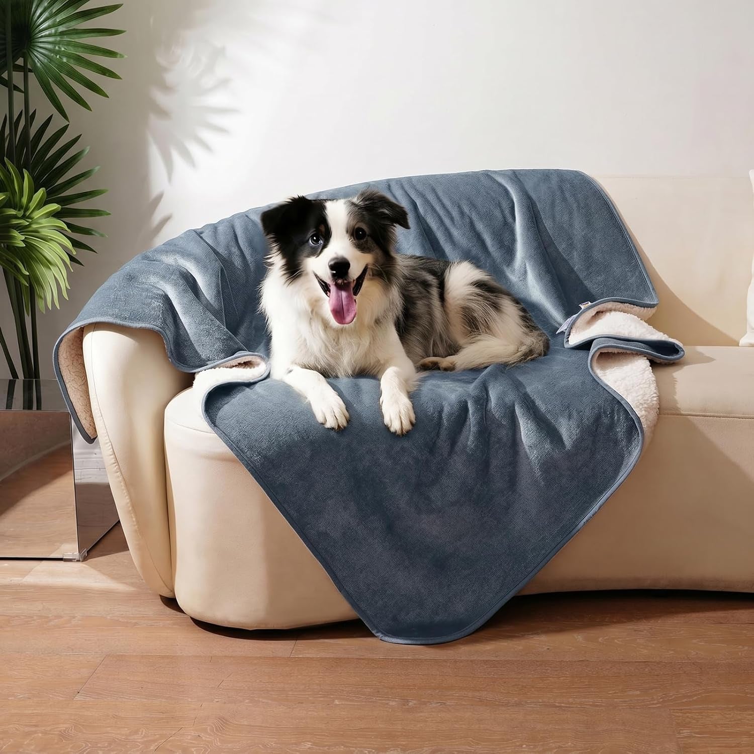 sunheir-waterproof-dog-blankets-for-small-dogs-reversible-sherpa-fleece-thick-puppy-blanket-leakproof-spill-proof-pet-blanket-for-cat-bed-couch-furniture-protector-travel-camping-25x35-grey