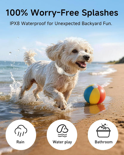 Shock Collar for Small Dogs 5-30Lbs -IPX8 Waterproof,White | 4200FT Dog Training Collar with Remote,Rechargeable Electric Collar with 3 Modes, Security Lock4