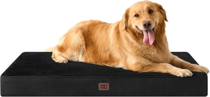EHEYCIGA Medium Memory Foam Dog Crate Bed Washable, 30X20Inch, Grey | High Density Egg Crate Foam, Waterproof Liner, Removable Easy Clean Cover, Non-Slip Bottom, Fits Crate, Floor and Sofa22