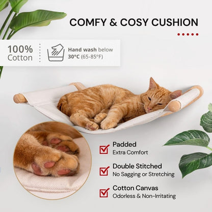 7 Ruby Road Cat Wall Hammock for Large Cats, Cat Wall Bed | a Space-Saving Wall Mounted Cat Bed with a Washable, Replaceable Cushion That Holds Big Cats up to 35 Lbs4
